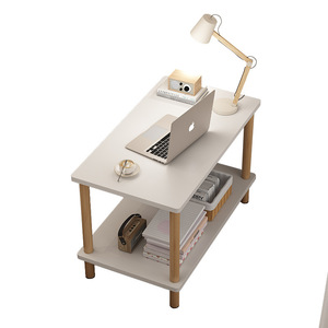 Creative <b>Small</b> Square <b>Table</b> Warm <b>White</b> Wood Top Storage Nightstand For Bedroom Apartment Minimalist Design - Product Image 5