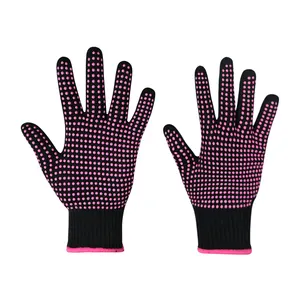 Professional Heat Proof Glove PVC Double-sided Dot Bead Perm Curling Stick Straight Hair High Temperature Resistant Gloves