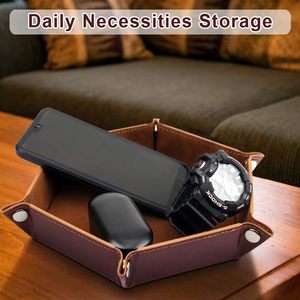 Khay xúc xắc lục giác và hộp lưu trữ linh tinh Hội Đồng Quản trị trò chơi xúc xắc khay phụ kiện da xúc xắc tháp - Product Image 3