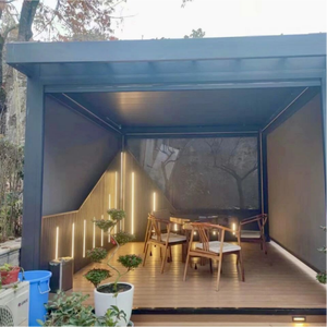 Pérgola Moderna Minimalista de Aluminio, Diseño de Marco Estrecho para <span class=keywords><strong>Terraza</strong></span> en Azotea y Balcón - Product Image 3