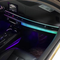 Kit de Iluminación Ambiental de 64 Colores para Auto, Material ABS, 12V, OEM Mejorado, para Modelos Audi A4L B9 2017-2025, Accesorios de Iluminación LED de Alta Calidad
