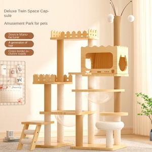 Tiragraffi per Gatti a Forma di Capsula Spaziale con Nido, Capacità 22kg, Gioco per Animali Domestici per Tutte le Stagioni, Vendita Diretta dalla Fabbrica - Product Image 1
