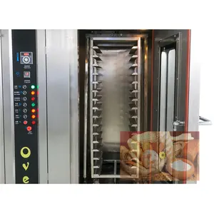32 trays fully automatic rotary oven for bread making electric gas diesel high production industrial with steam function