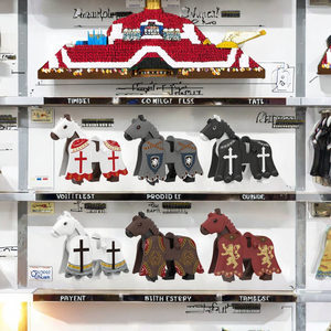 ชุดตัวต่อพลาสติกอัศวินวอร์ฮอร์สยุคกลางสำหรับเด็กชายและเด็กหญิงของเล่นเพื่อการศึกษา M151-156 - Product Image 2