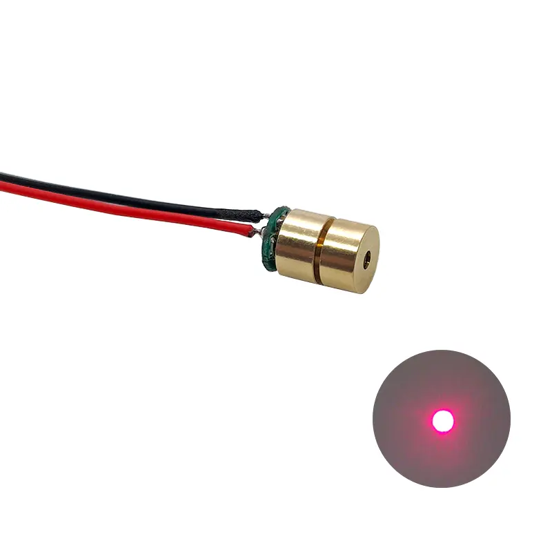 6X9mm650nm0.4mW1mW5mW Small Size Glass lenses Red Laser Module External Focusing Laser Head Module Equipment Parts