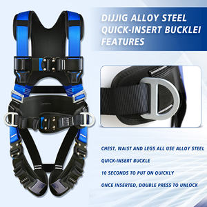 ชุดสายรัดนิรภัยแบบเต็มตัวสำหรับงานที่สูง พร้อมสายรัดแบบตะขอคู่ โครงสร้างความสูง เหมาะสำหรับงานที่สูง ได้รับการรับรองมาตรฐานระดับมืออาชีพ - Product Image 4