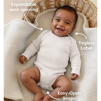100% Bio-Baumwolle Langarm-Babybody 0-24 Monate Ganzjährig Maschinenwaschbar China Lieferant Großhandel
