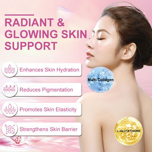Gluta kızdırma tozu glutatyon cilt aydınlatma <span class=keywords><strong>C</strong></span> vitamini E biyotin beyazlatmak kollajen Protein içecek takviyesi Gluta Glow Sparkle