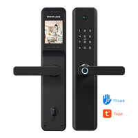 Cerradura Inteligente para Puerta de Apartamento, con Huella Dactilar, WiFi, Tuya, Nube, Intercomunicador Digital, de Aleación de Aluminio, para Puertas de Madera/Aluminio, Muy Popular