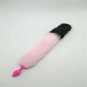 Tapones Anales <span class=keywords><strong>de</strong></span> silicona <span class=keywords><strong>de</strong></span> <span class=keywords><strong>cola</strong></span> <span class=keywords><strong>de</strong></span> <span class=keywords><strong>zorro</strong></span> rosa con <span class=keywords><strong>cola</strong></span> negra <span class=keywords><strong>de</strong></span> 3 tamaños - Product Image 1