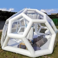 Tente à bulles gonflable de camping de structure de football transparente avec ventilateur nouveau