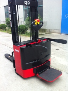 GP Manufacturer Full Electric <strong>Pallet</strong> <strong>Stacker</strong> 2T Capacity 1.6m 2m 3m <strong>4m</strong> 5m Lift Height DC Power with Pedal and Handrails - Product Image 3