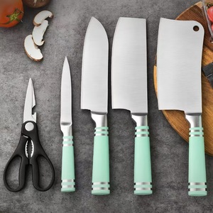 Juego de cuchillos para el hogar, mango de acero inoxidable, cuchillo de carnicero, cortador de carne, juego combinado de cuchillos para frutas, juego de cuchillos simple de seis piezas - Product Image 3