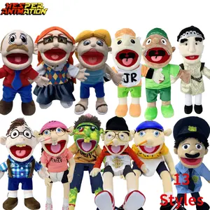 13 Estilos personalizados Jeffy Mão fantoche brinquedos Popularidade Soft Cotton Plush Brinquedos Kids Gift Jeffy Mão Fantoche