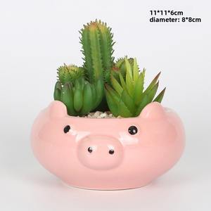 Creatieve Moderne Mini Keramische Bloempot Kleine Geglazuurde Zakka Potjes Voor Thuis Tuinieren Groothandel Verpakt - Product Image 2