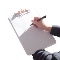 Porte-documents A4 avec clip en plastique, planche d'écriture, porte-menu, porte-fichiers rigide, fournitures de papeterie pour étudiants