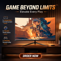 Moniteur incurvé sans cadre 2k 27 pouces UHD 165hz LCD IPS pour jeux électroniques