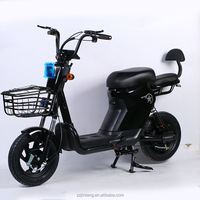 Moto électrique 500W 48V 12/20Ah, système antivol double télécommande, freins à tambour avant et arrière, pneus sous vide de 14 pouces