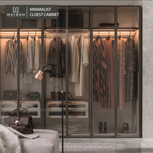 Armario de Aluminio de Diseño Minimalista y Lujoso para Dormitorio, Ideas de Decoración Modernas - Product Image 1