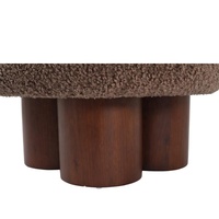 Fauteuil individuel moderne pour petit appartement, structure en bois de noyer, confortable, en laine, pour salon