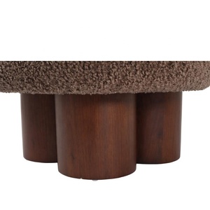 Sillón Individual Moderno para Apartamento Pequeño, Estructura de Madera de Nogal, Cómodo Sillón de Lana para Sala de Estar - Product Image 4