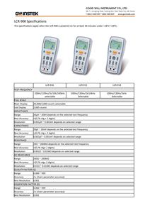 Gwinstek Lcr-916/915/914 เป็นเครื่องวัดแบบพกพาหน้าจอคู่ที่ใช้งานได้หลากหลาย สะดวกสบาย และทันสมัย สอบถามราคาได้ - Product Image 2