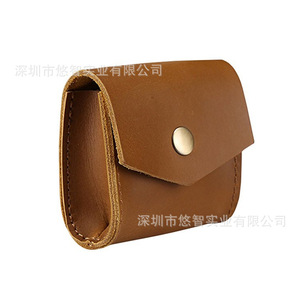 Exquisite mini genuine leather earphone <b>case</b>, cable management bag, earphone storage bag, creative <b>coin</b> organizer. - Product Image 2