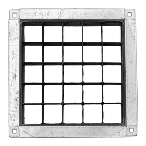 Système de protection contre l'incendie de conduit passif collier coupe-feu ignifuge pour conduits rectangulaires cadre de grille en acier galvanisé extensible - Product Image 3