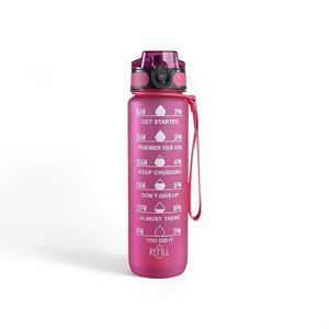 New 32oz Plastic Sport Gym Bpa Flip Top Cover Drink Water Bottle with Straw - Product Image 3