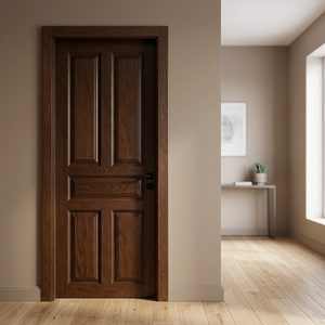Puerta Interior de Madera Sólida, Diseño Moderno, Superficie Acabada, Aislamiento Acústico, Apertura Manual, Puerta de Una Hoja para Apartamento o Villa, GA-09S - Product Image 1