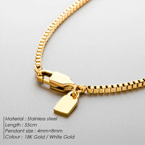 Chaîne de bijoux en acier inoxydable 316L personnalisée et unique, plaquée or 14k 18k PVD, chaîne pour homme, collier pour homme, chaîne en or pour homme - Product Image 2