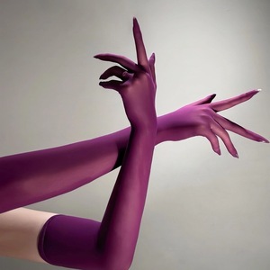 Medias y guantes sin dedos sexys, transpirables y mate para mujer, seda ultrafina para las manos, medias negras sensuales T54 - Product Image 1