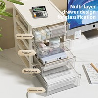 Organisateur de bureau multi-niveaux en plastique JX, style tiroir, pour ranger les fournitures de bureau