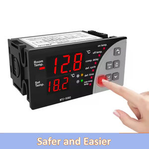 Termostato <span class=keywords><strong>Digital</strong></span> inteligente de 220V, 50/60HZ, controlador de temperatura de habitación fría para coche, Hotel, frío, plástico nuevo - Product Image 3