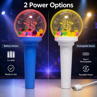 Bâton lumineux LED 2,4G à piles avec logo personnalisé, 15 couleurs, pour ambiance de concert, accessoires d'idole, fournitures de fête, en plastique
