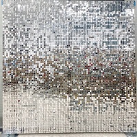 Location de toile de fond en sequins de champagne en gros, toile de fond scintillante en PVC, toile de fond publicitaire scintillante, panneaux muraux en sequins carrés scintillants