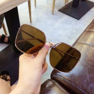 2022 Fashion Vintage Metal Big Frame <b>Sunglasses</b> Polarized <b>Square</b> Women <b>Sunglasses</b> - Product Image 3