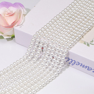ลูกปัดมุกสังเคราะห์สีขาวทรงกลมสำหรับทำสร้อยคอ ขนาด 2-14 มม. ขายส่ง - Product Image 6