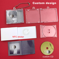 Cadeaux personnalisés pour concerts de célébrités, boîte DIY, mini boîte en plastique vide, porte-clés NFC, porte-clés disque CD, porte-clés album musical