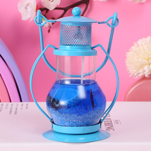 Aladdin Lamp <b>Candle</b> Holder Round Glass Wrought Iron Eco Friendly Valentine'S Day Gift - Product Image 2