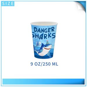 Artículos para Fiestas y Festivales con Temática de Tiburón Peligroso para Niños, Juego Desechable Azul Océano, Vajilla de Papel para Picnic al Aire Libre - Product Image 4