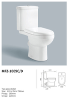 Medyag Vaisselle sanitaire en deux pièces pour toilettes Siège confort à hauteur allongée Siège confort à hauteur allongée pour toilettes aux normes CE