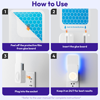 Trampa Electrónica para Moscas de Interior, Luz LED UV Eficiente, Atrapa Insectos, Mata Mosquitos Enchufable para Uso en el Hogar y la Oficina