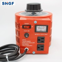 Transformateur Variac Monophasé TDGC2-2KVA, Entrée 110V/220V, Fréquence 50/60Hz, Bobine Toroidale, Autotransformateur