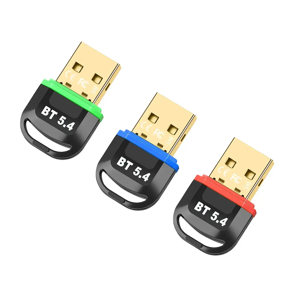 Adaptor USB Bluetooth PC, Dongle komputer Windows Mode ganda penerima pemancar nirkabel untuk Keyboard Mouse Headset