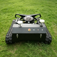 Tondeuse à gazon industrielle télécommandée 27HP à essence sur chenilles 900mm avec GPS pour les talus routiers et le défrichement des terres