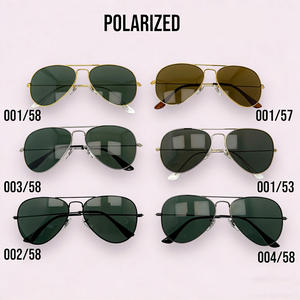 Lunettes de soleil pilote UV400 les plus vendues 2026 - Lunettes de soleil de créateur classiques en métal à verres dégradés - Product Image 4