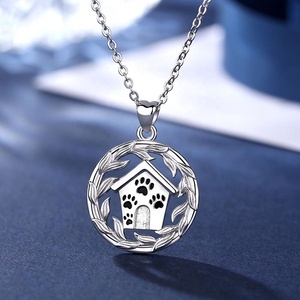 925 plata esterlina pet memorial casa perro <span class=keywords><strong>cachorro</strong></span> gato impresión de la pata colgante - Product Image 4