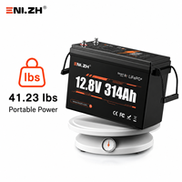 Batterie LiFePO4 semi-solide Enlzh 12,8V 314Ah 4000 cycles -4 à 131 Système d'alimentation portable