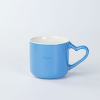 Mug en céramique créatif et mignon en forme de cœur, tasse à eau pour couple, tasse à café, tasse à lait pour le petit-déjeuner, souvenir, cadeau en stock